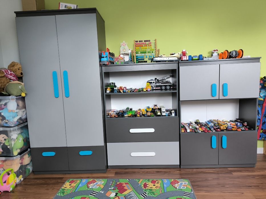 Meble dziecięce Wójcik - szafa ubraniowa + szafki do pokoju dziecięceg