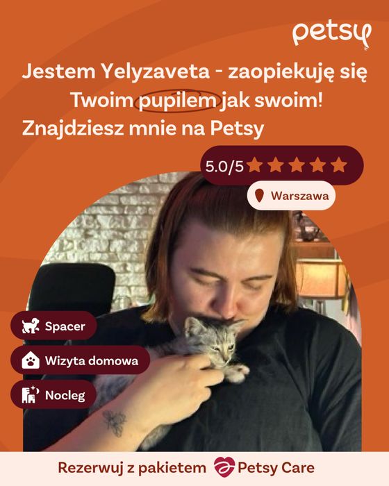 Petsitter -Warszawa; Psy/koty