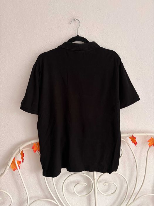 Klasyczna czarna męska koszulka polo – rozmiar L