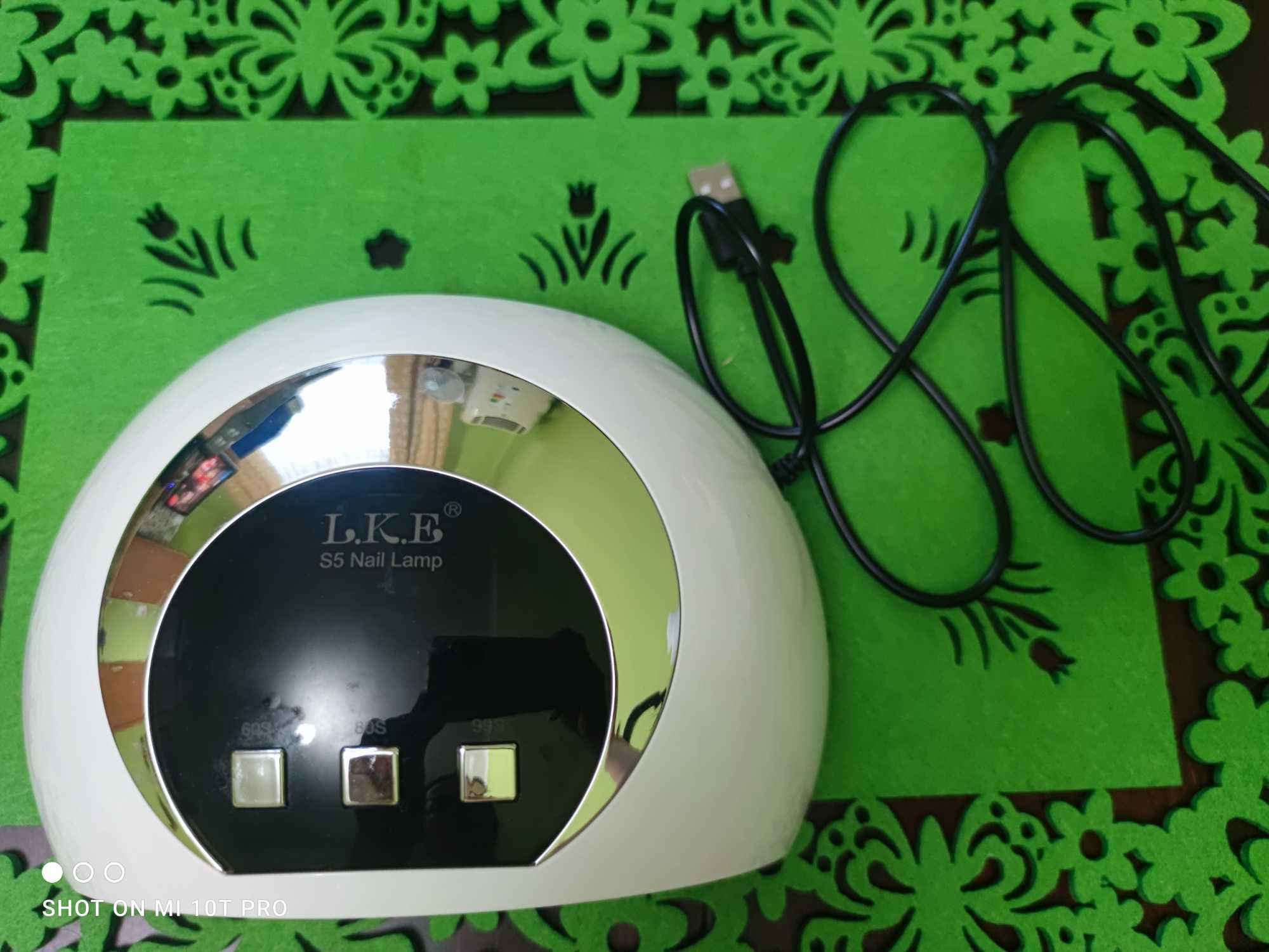 Lampa UV LED do paznokci LKE S5 54W timer 60/80/99s biała