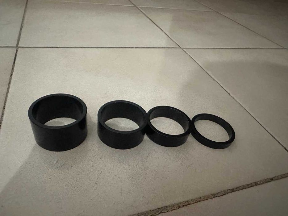 Conjunto 4 Espaçadores / Extensores de guiador de bicicleta (~28.6mm)