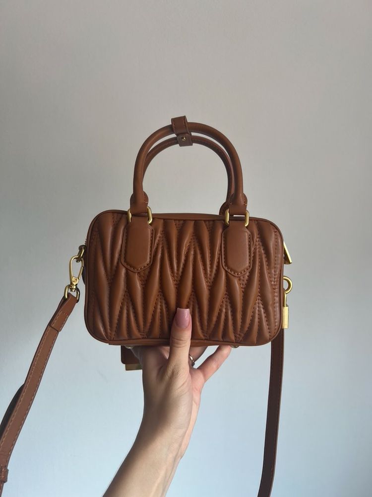 Torebka Miu Miu arcadie matelasse nappa brown