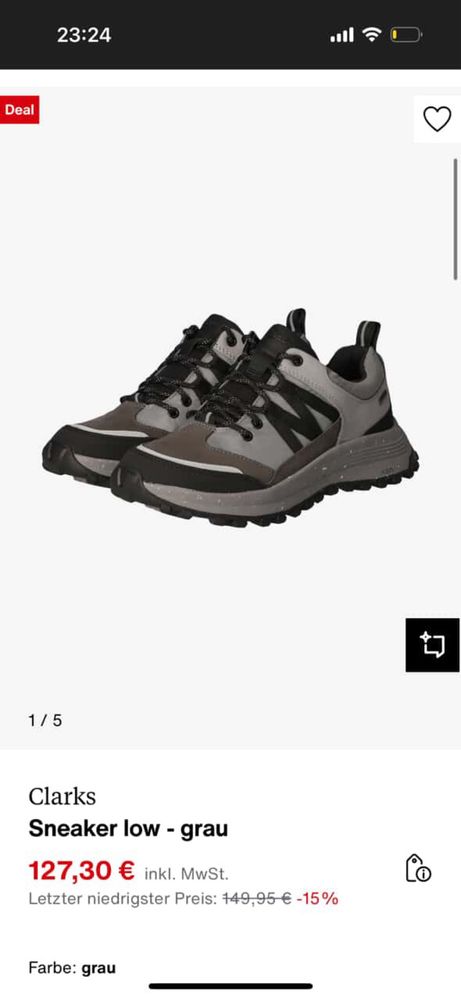 Кросівки Clarks gore-tex  41 розмір