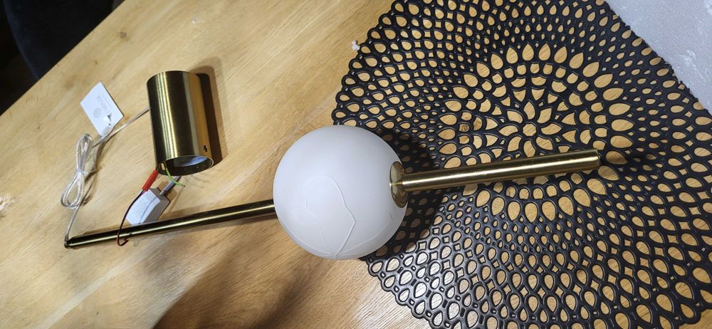 Lampa wiszaca klosz zlota