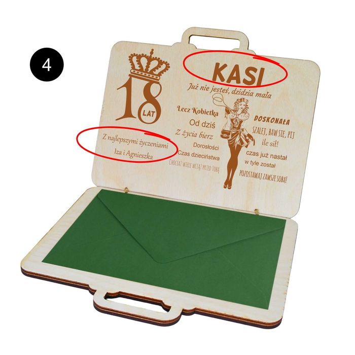 Pudełko na 18. urodziny z grafiką na pieniądze – Idealny prezent!