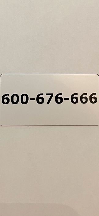 600_676_666 ZŁOTY/PLATYNOWY Numer Sprzedam 6oo676666