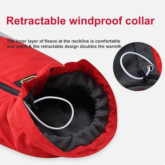 Kurtka dla psa, ciepła kamizelka, ubranie dla zwierząt, 6XL, czerwona