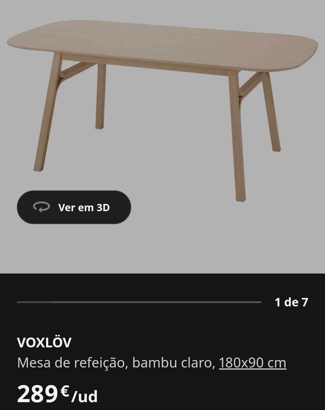 Mesa de bambu nova