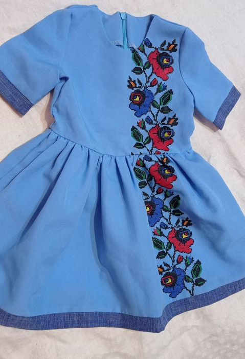 Вишиванка, вишита сукня на дівчинку до 98 см