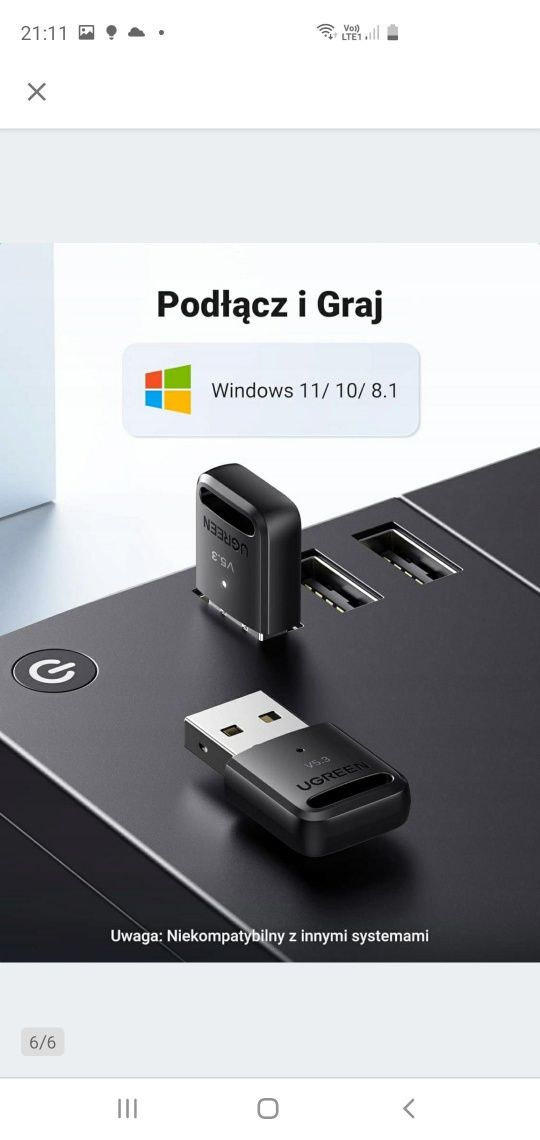 Adapter Ugreen CM591 USB - Bluetooth