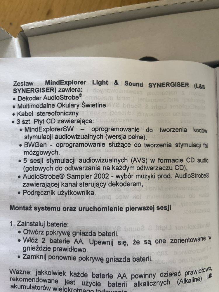 Urzadzenie Mind Explorer - relaks, sen