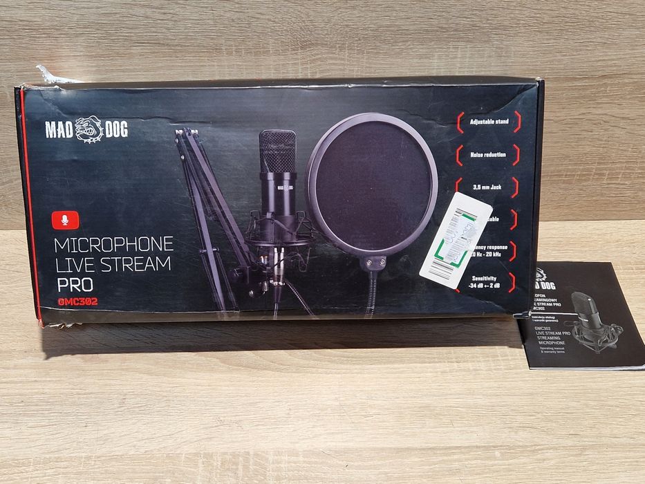 Mikrofon maddog gmc302 do komputera i nagrań studyjnych