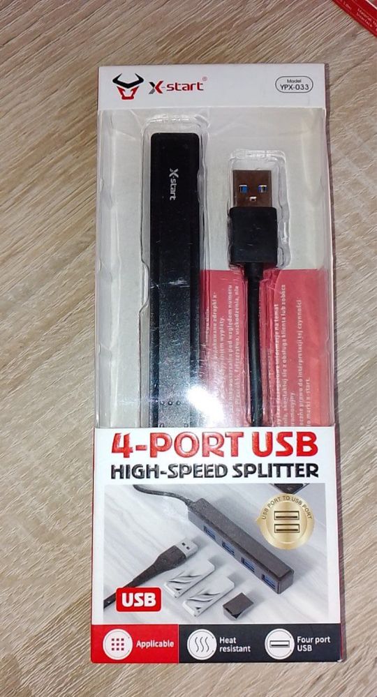 4 portowe usb  czarne