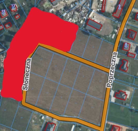Działki budowlane na sprzedaż – Marzęcice, ul. Słoneczna / Poprzeczna