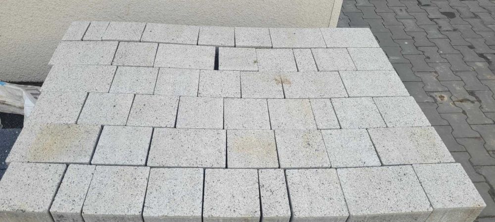 Kostka brukowa NAPOLI SZARA PŁUKANA gr.8 cm POLBRUK-II gatunek OKAZJA