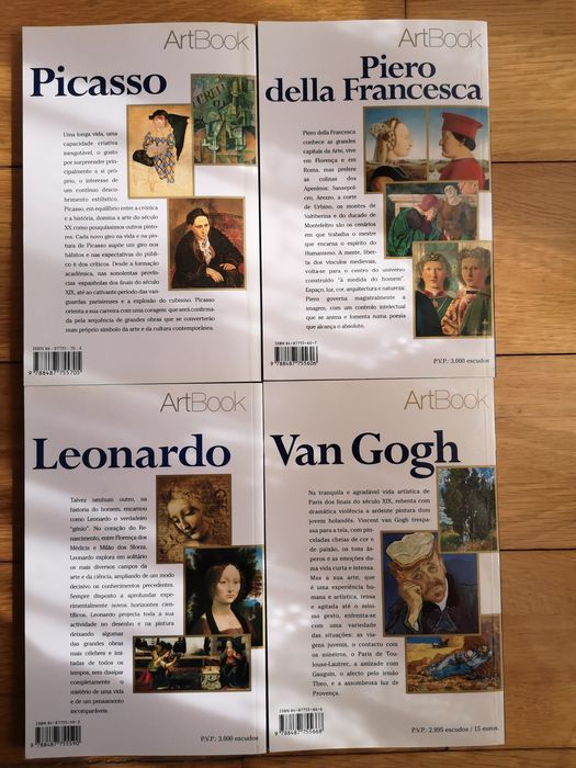Artbook Pintura - Picasso, Renoir, Leonardo, Gaugin, Van Gogh, etc
