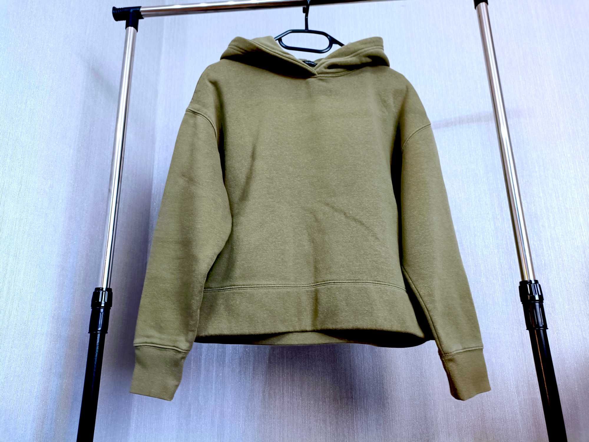 ZARA damska ciemnozielona bluza z kapturem roz. S stan bardzo dobry.
