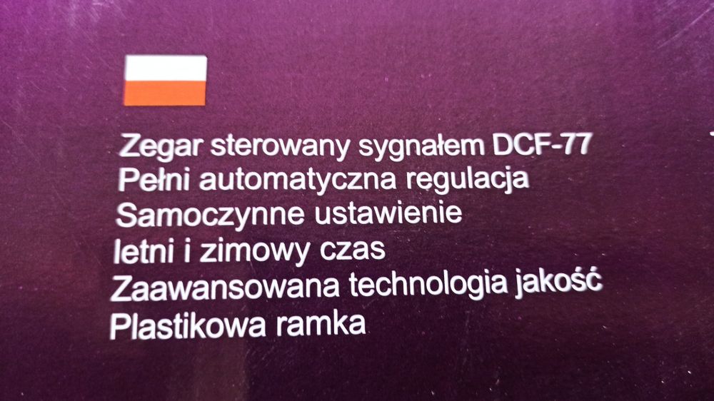 Zegar ścienny kwarcowy sterowany radiowo