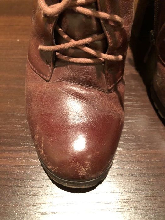 Ботинки Erisses коричневые кожаные весна-осень 35 р