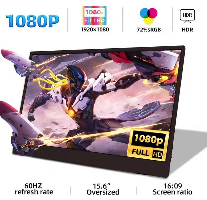 Портативний монітор ZSUS 15,6" (Full-HD, IPS, 60 Hz)