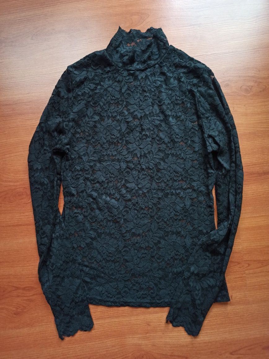 Bluzka  czarna koronkowa elegancka Gothic S/M