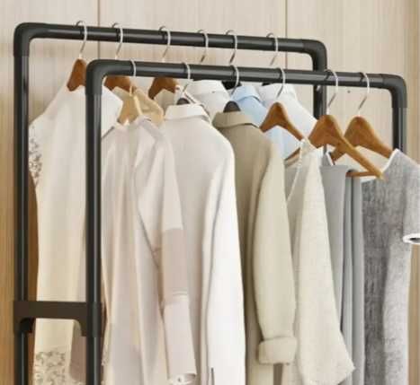 Вешалка напольная для одежды двойная, 112х56х30см