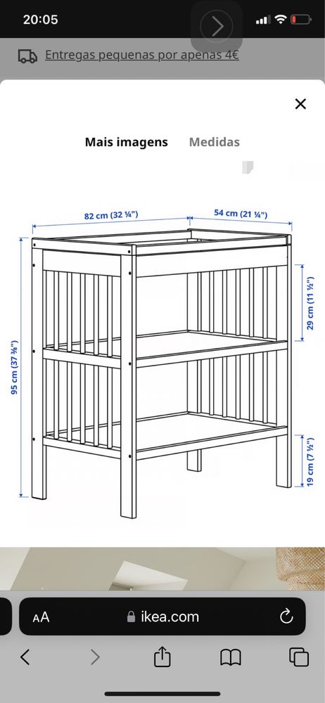 Trocador Fraldario Ikea Movel Branco