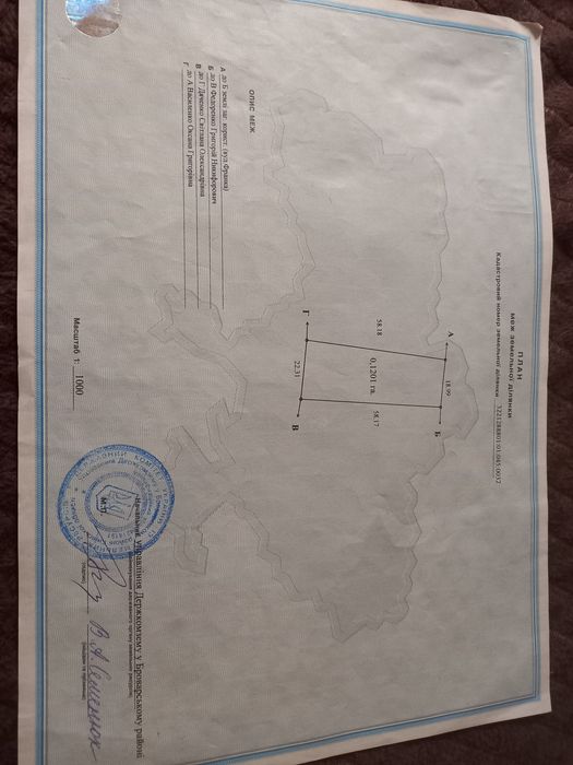 Продам земельну ділянку