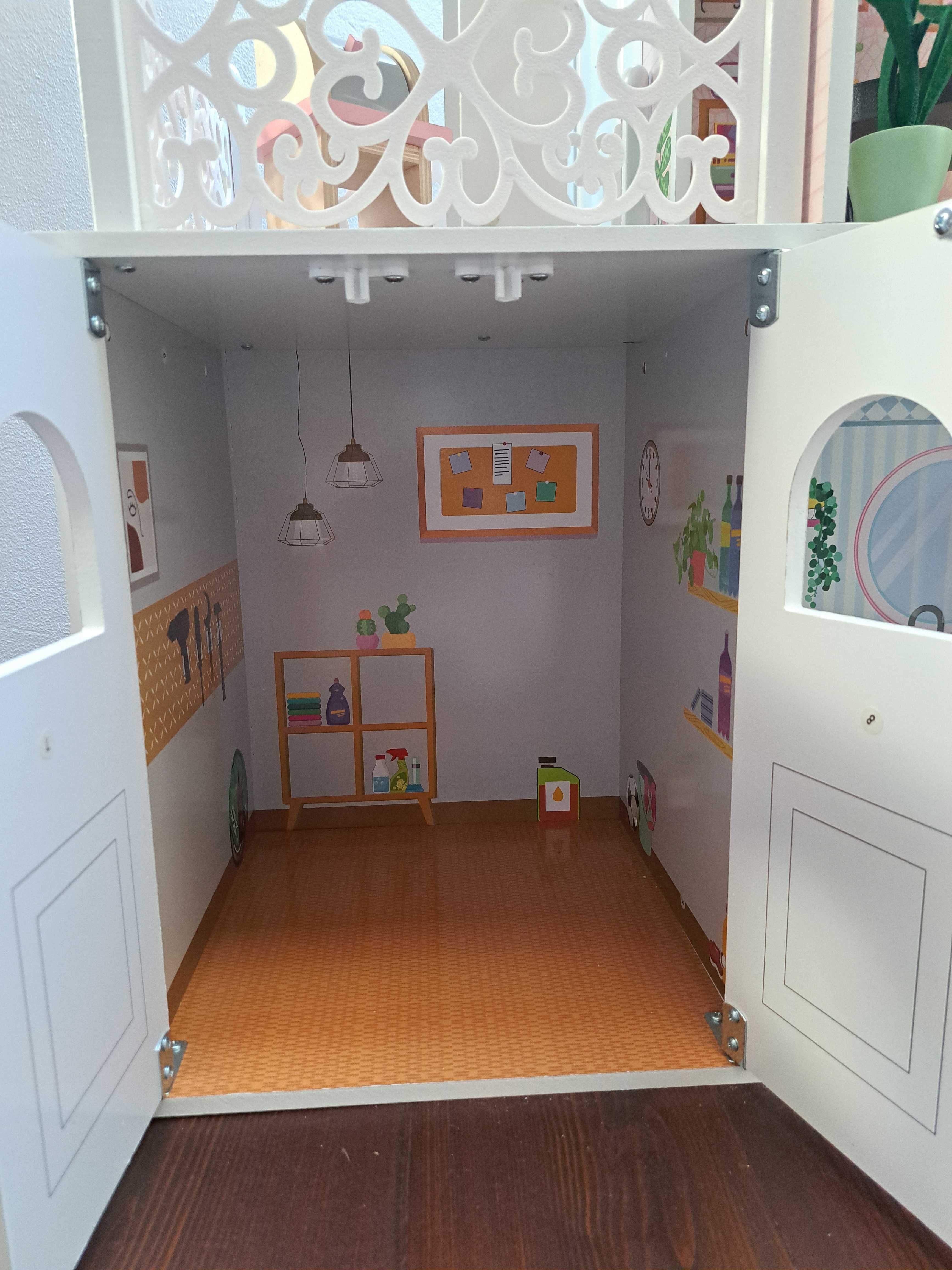 Drewniany domek dla lalek Barbie duży NOWY