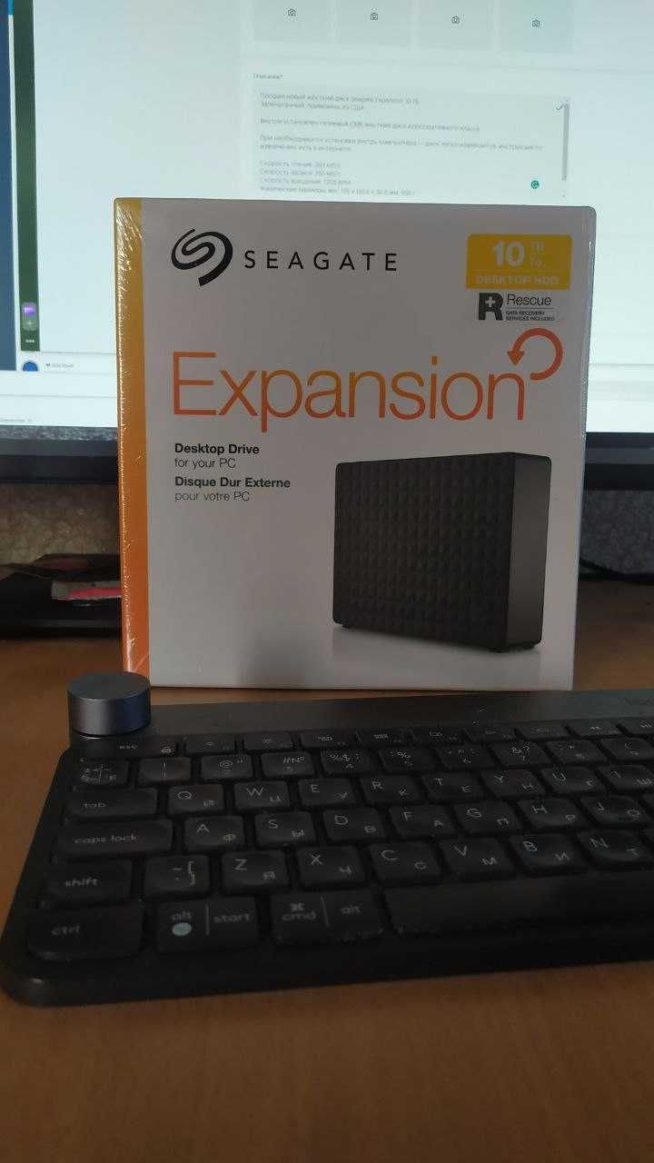 10Тб Seagate Expansion Desktop – внешний диск USB3. Новый