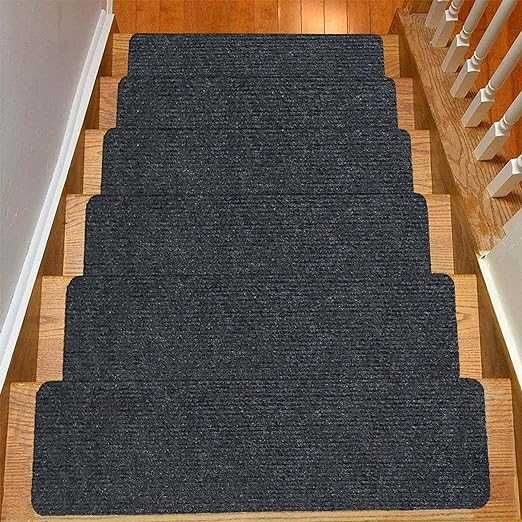 Czarne dywanik nakładki na schody długość 76 cm 5 mm