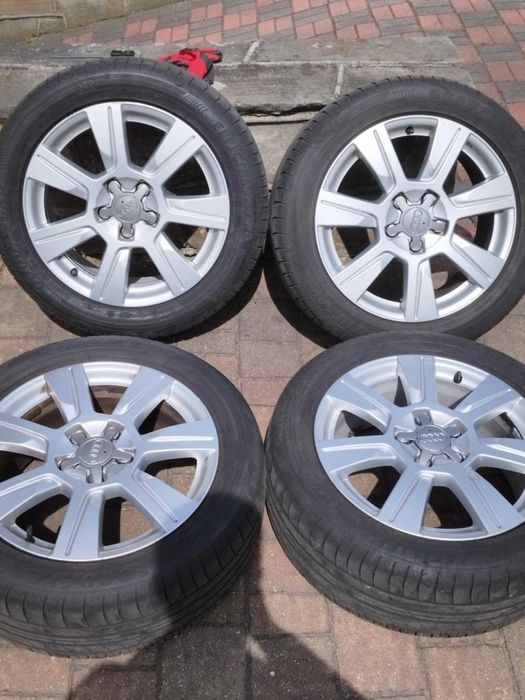 Alufelgi 5x12 z Audi A6 z oponami.