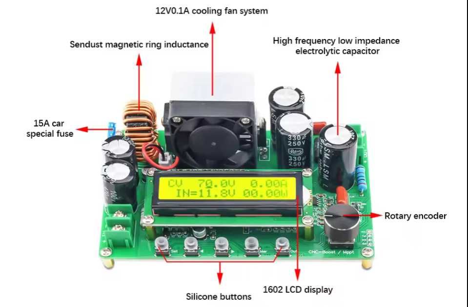 Повышающая плата DC-DC преобразователь DPX800S до 120V