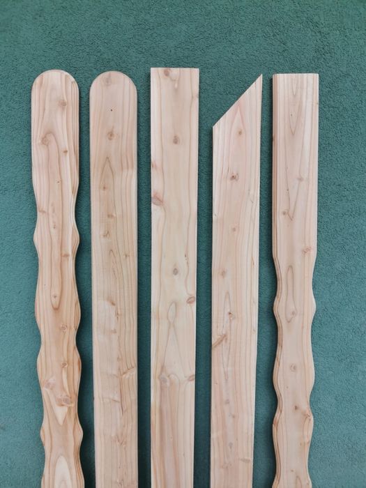 Sztachety ogrodzeniowe 50-200 cm DREWNIANE świerk/modrzew. Szlifowane