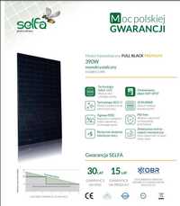 SELFA Panele fotowoltaiczne FULL BLACK PREMIUM Polski producent 390W