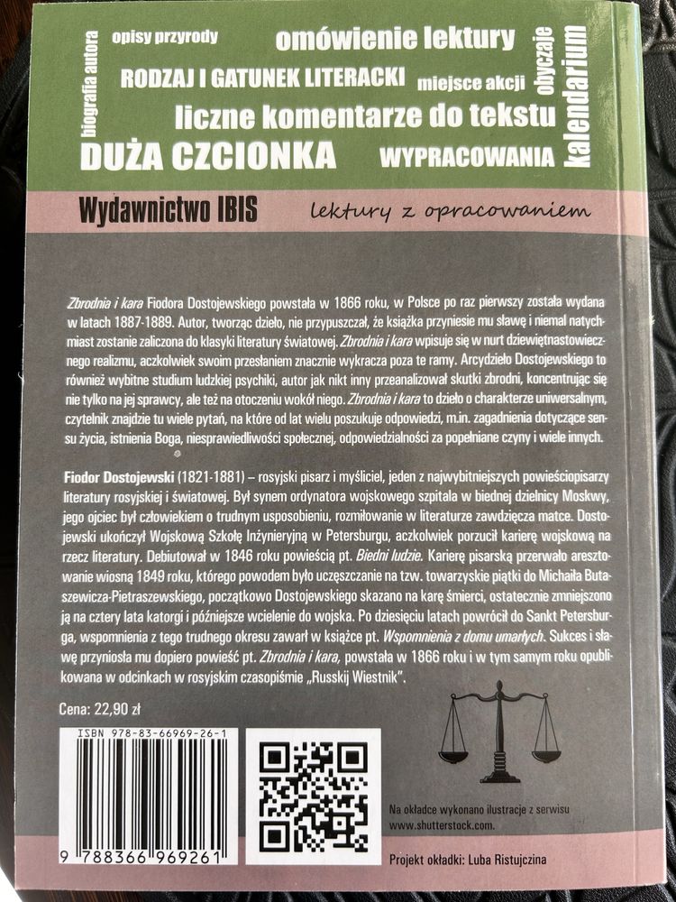 Lektura Zbrodnia i Kara Dostojewski