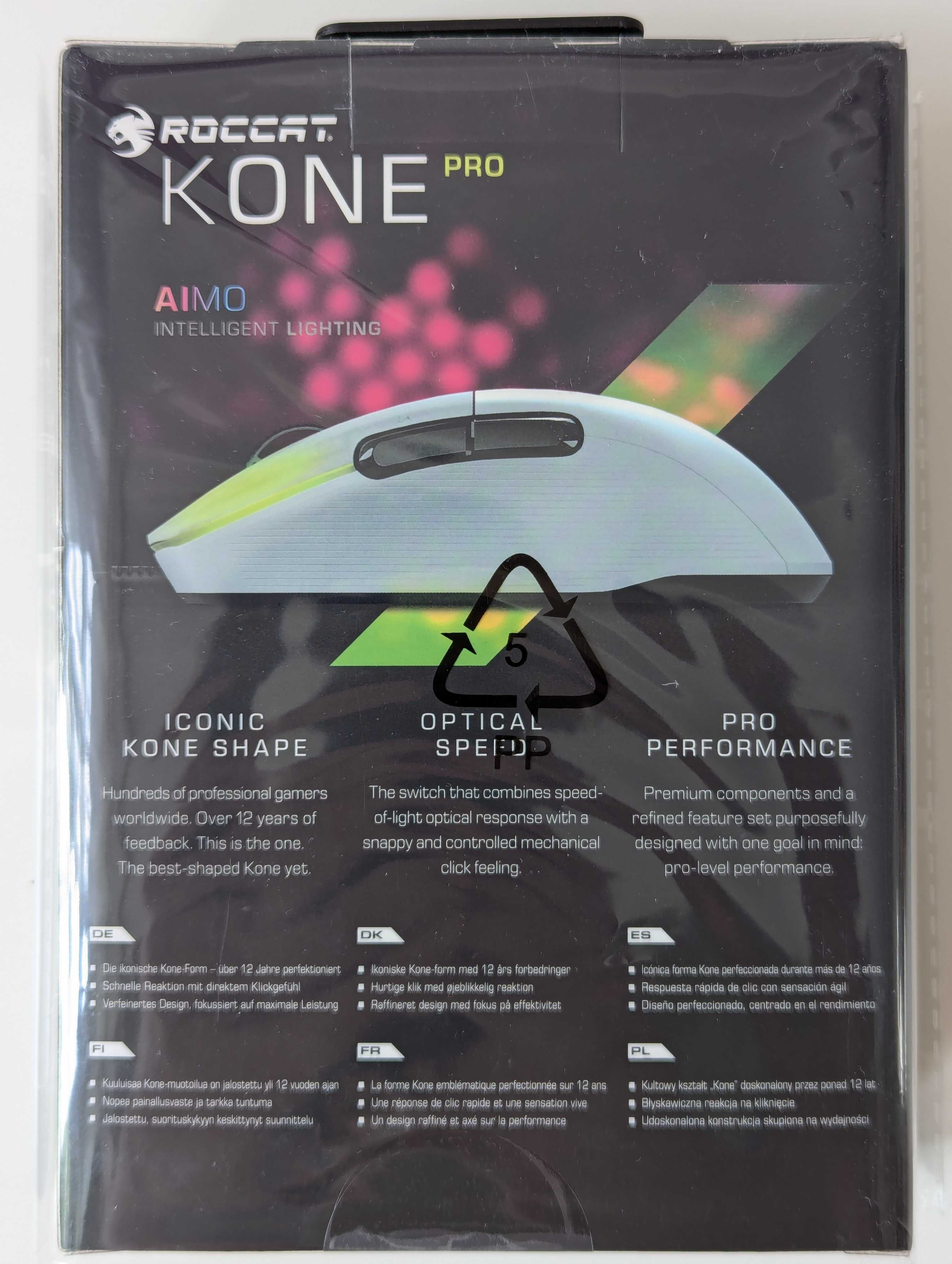 Mysz dla graczy Roccat Kone Pro Biała 19000 dpi RGB - NOWA