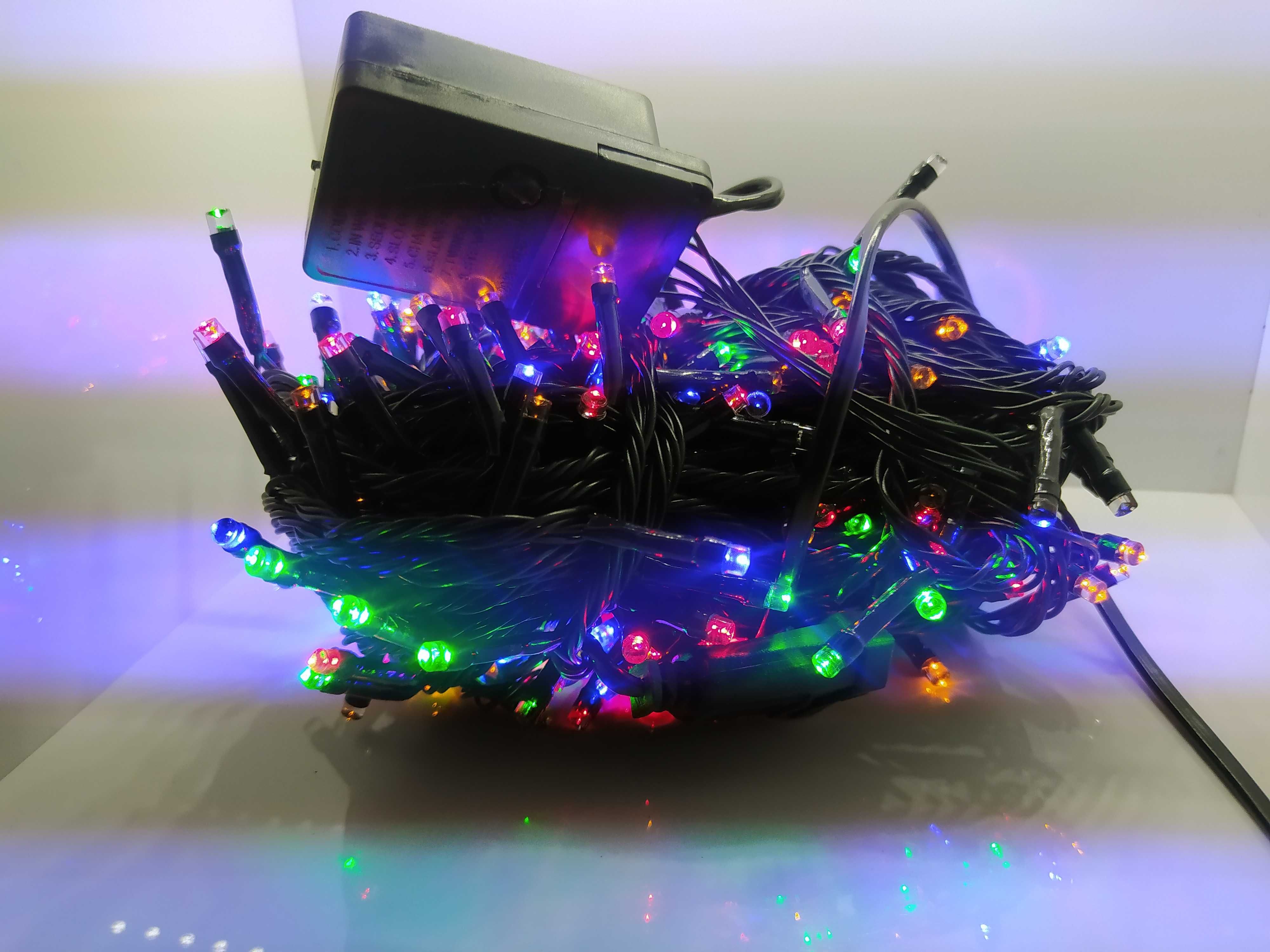 Lampki choinkowe 100 led multikolor 7 metrów długie promocja kolorowe