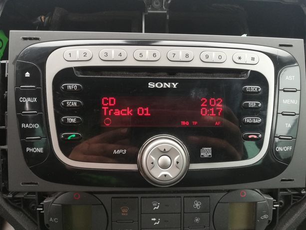 Radio Sony MP3 Ford Focus mk2 C-max 04-10r Kuga mk1 z kodem sprawne