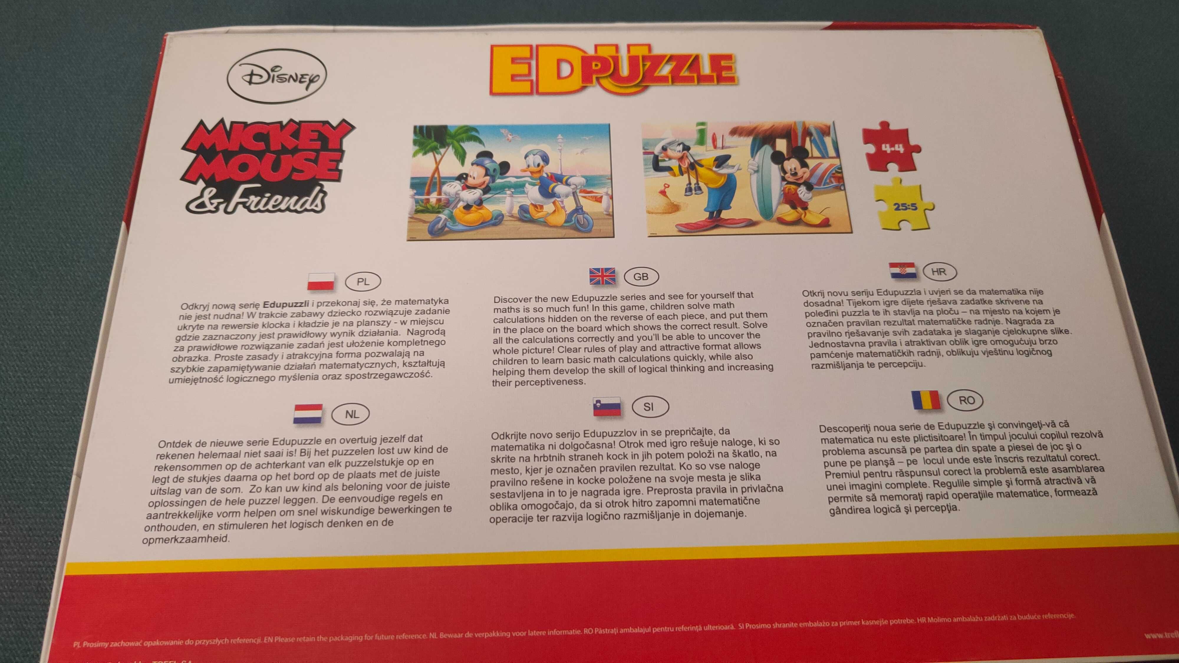 Puzzle Edukacyjne trefl Disney Mickey Mouse& Friends, 8+