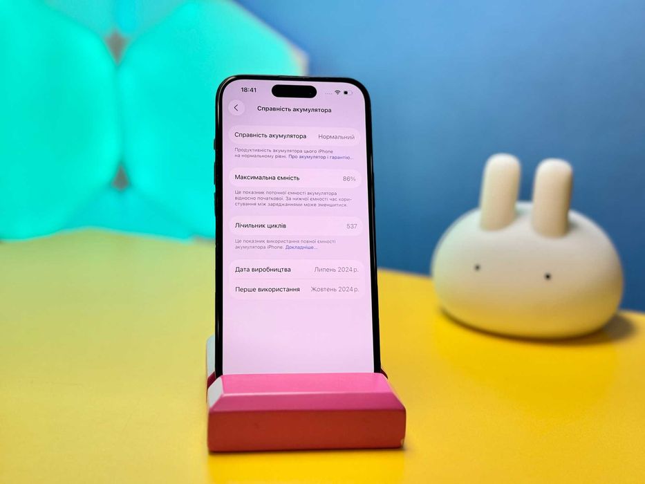 Смартфон Apple iPhone 15 128GB Black (150164) Б/У З ГАРАНТІЄЮ