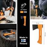 Fiskars X-series Zestaw do ogniska X5, Noże, Ostrzałka, Siekiera 23cm