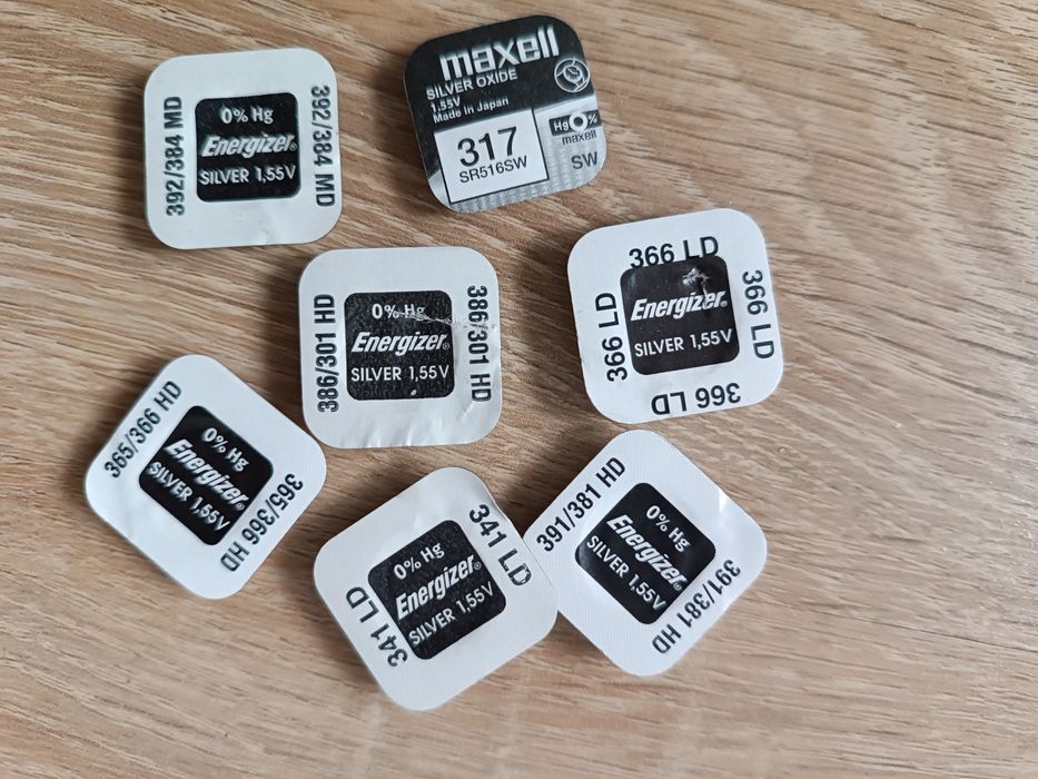 Zestaw 7 różnych baterii - różne zastosowanie