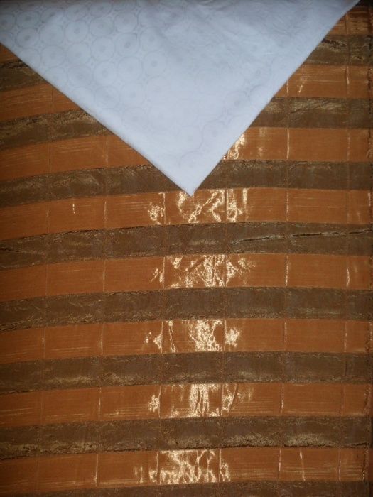 Tkanina dekoracyjna 145 cm. złoto -oliwkowa