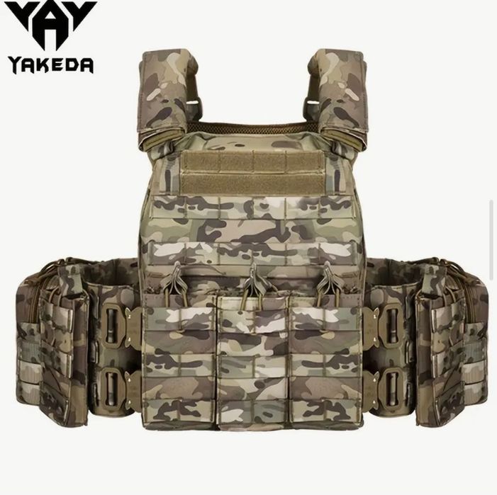 Плитоноска з підсумками та напашником піксель та мультикам.(Нова)