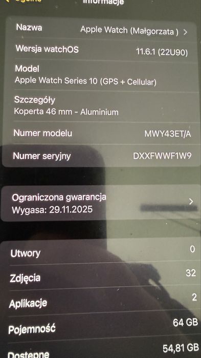 Apple Watch 10 Cellular 46 mm.