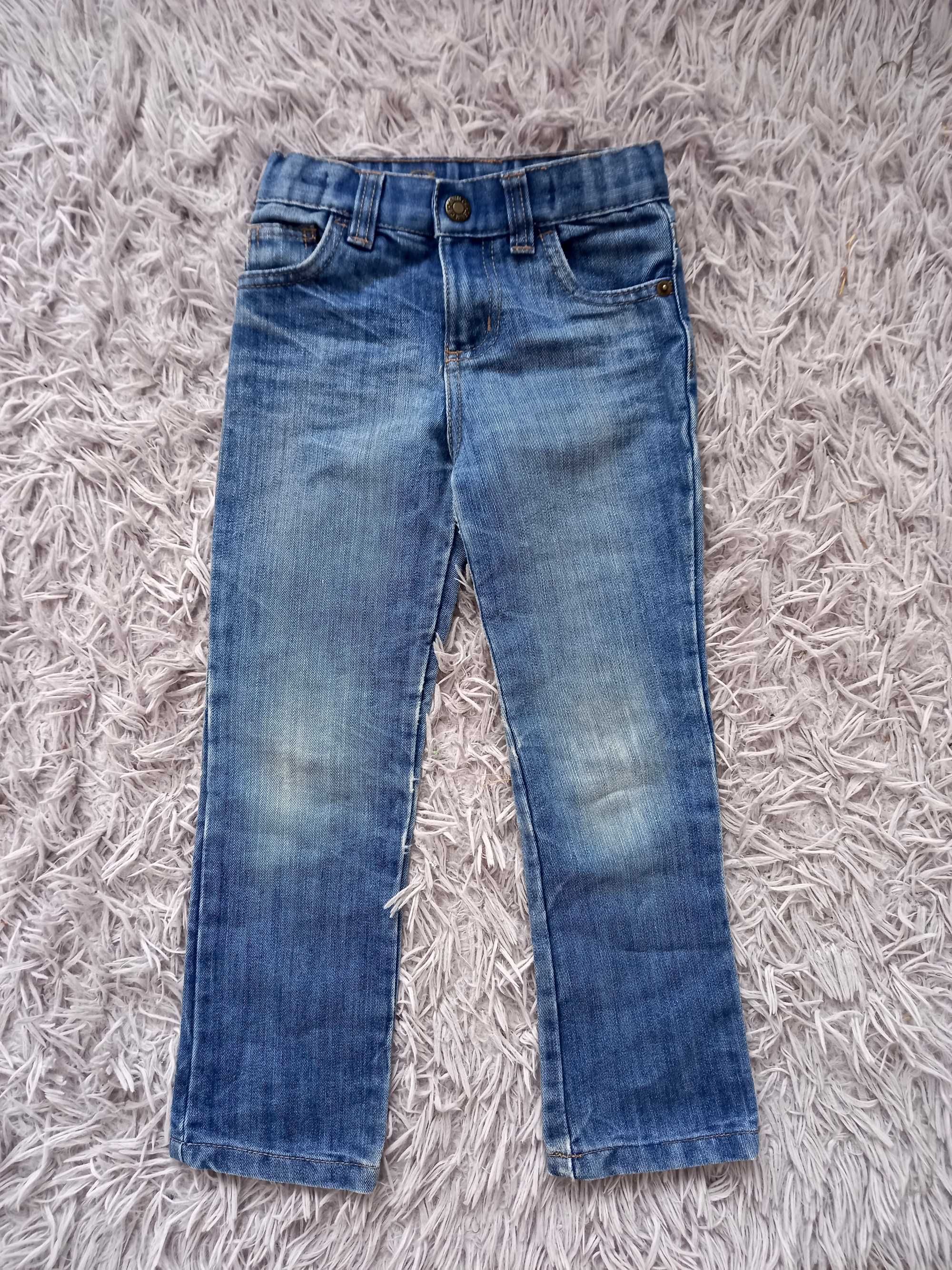 Jeans spodnie 2 pary 110 4-5 lat czarne jeansy dziewczęce