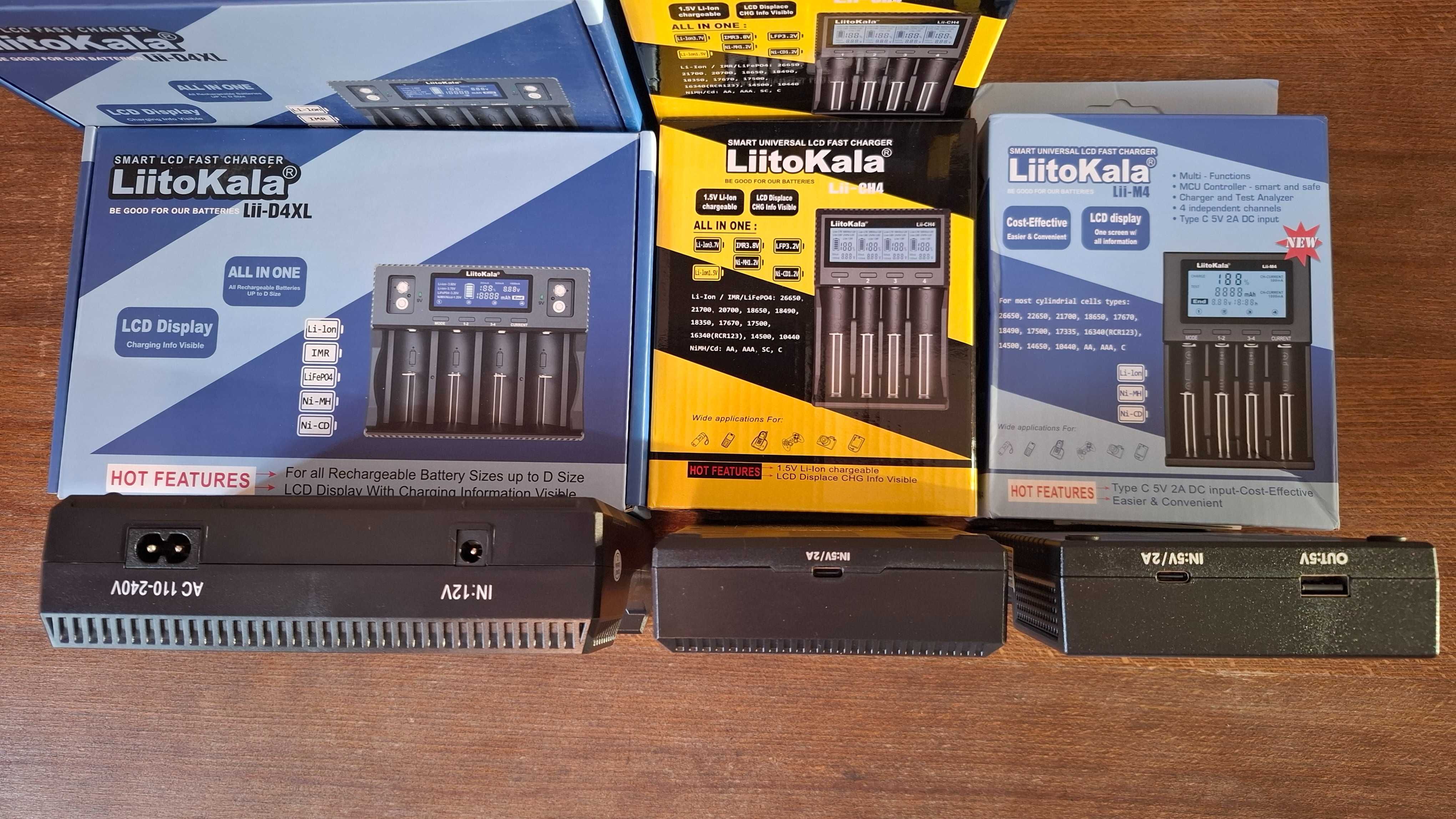 Зарядний пристрій для акумуляторів Liitokala Lii-D4XL, Lii-CH4, Lii-M4