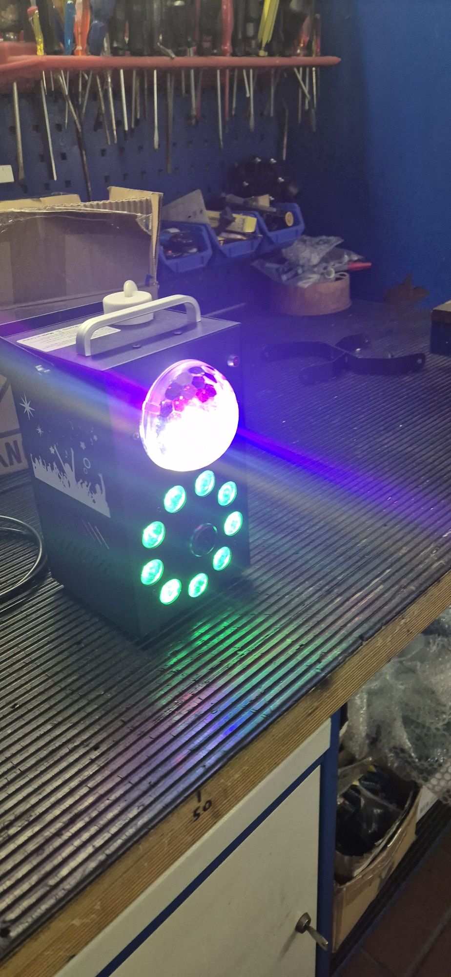 Wytwornica dymu,  led par, kula 3w1