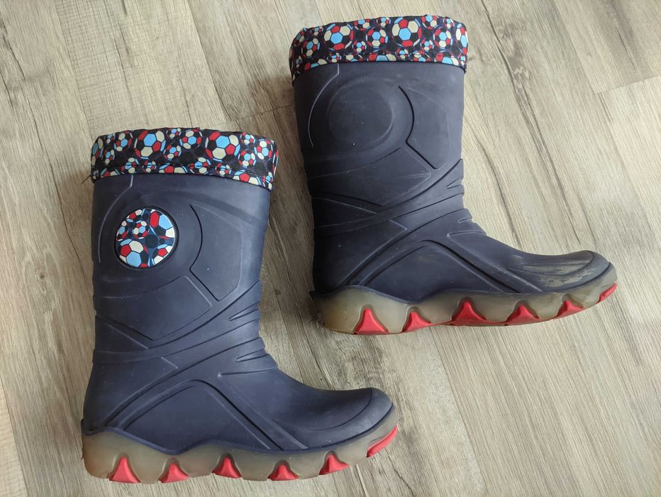 Резинові чоботи 17см утеплені гумові чоботи 17,5см гумовички 26-27р.